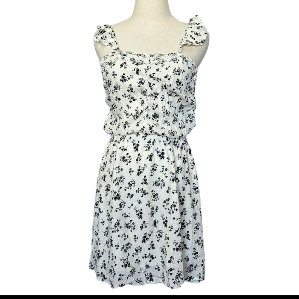 New Promesa ByJayden P Boutique White Floral Ruffled Babydoll Summer Short Dress
